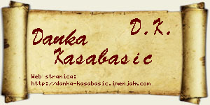 Danka Kasabašić vizit kartica